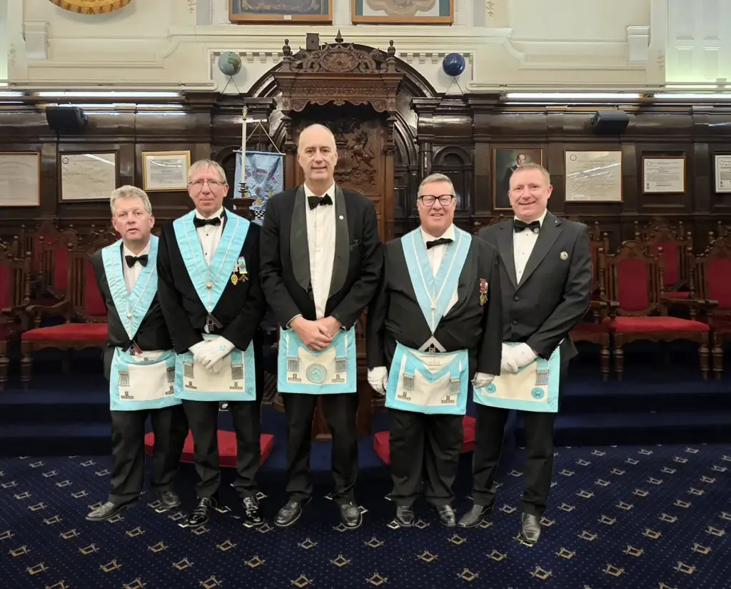 May 2026. W. Brothers Kevin Elliott - Nigel Vines - Simon Archer and Nigel Clarke and Steve Elliott went to this years event Lodge of Round Table Biennial weekend